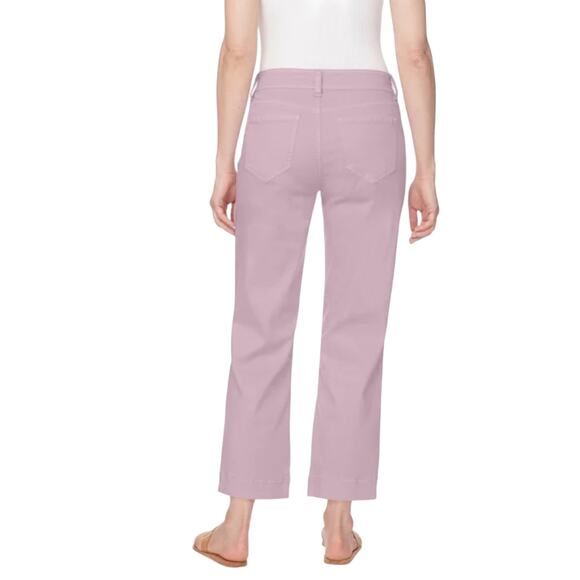 Buffalo Ladies' Wide Leg Crop Comfy Ankle Pants in Soft Lilac Size 6/28 - Picture 3 of 5